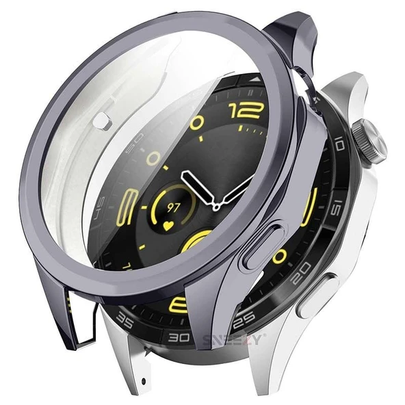 Sneezy Huawei Watch Gt4 46mm Tpu Yumuşak Silikon Kasa Ve Ekran Koruyucu  Füme ürün görseli 1