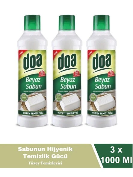 Doa Yüzey Temizleyici Beyaz Sabun Kokulu  1 Lt Vegan x 3 Adet ürün görseli 1