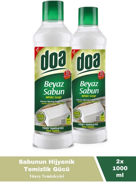Doa Yüzey Temizleyici Beyaz Sabun Kokulu  1 Lt Vegan x 2 Adet ürün görseli 1