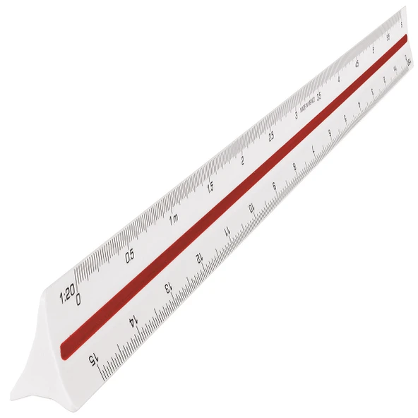 Maped Mikyas Cetvel Plastik 1:20 / 1:100 Ölçek / 240013 ürün görseli 1