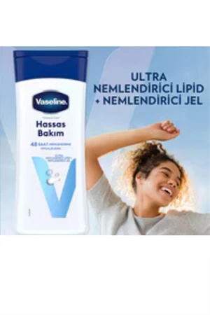 Vaseline Vücut Losyonu Hassas Bakım – Kuru, Çok Kuru ve Hassas Ciltler İçin Yoğun Nemlendirici, 200 ml ürün görseli 1