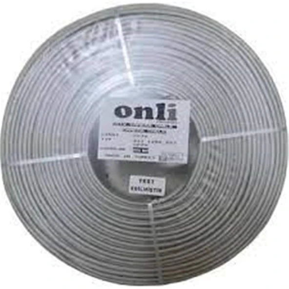 Onli ON-5001 2+1 1x0,50 mini Coax 2x0,50mm 250 metre CCA Kamera Kablosu ürün görseli 1