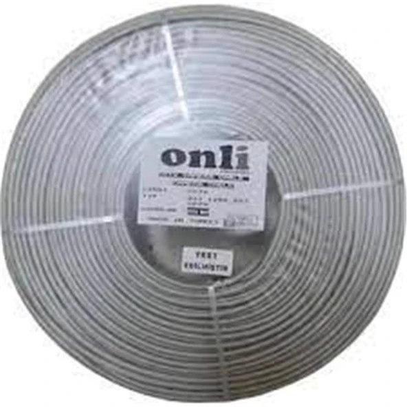 Onli 2+1 PE 1x0,50 mini Coax 2x0,50mm 500 metre Dış Ortam CCA Kamera Kablosu ürün görseli 1