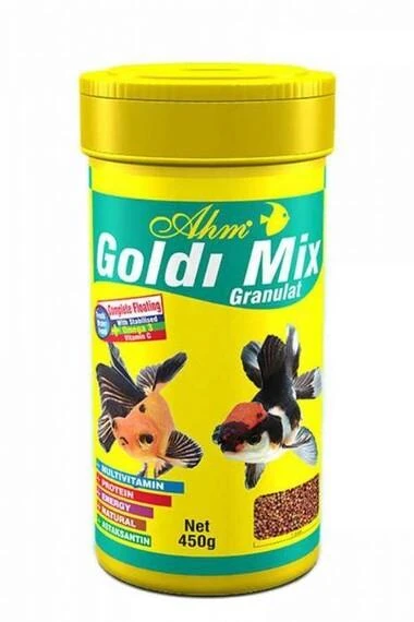 Ahm Goldi Mix Granulat Balık Yemi 1000 ml ürün görseli 1