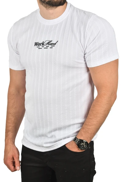 DeepSEA Dar Kesim Pamuklu Tişört Slim Fit Nefes Alan Yumuşak Dokulu Tişört 2504351 ürün görseli 1