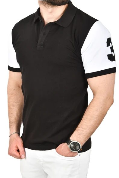 DeepSEA Dar Kesim Pamuklu Polo Yaka Tişört Slim Fit Nefes Alan Kıvrılmaz Polo Yaka Tişört 2503022 ürün görseli 1