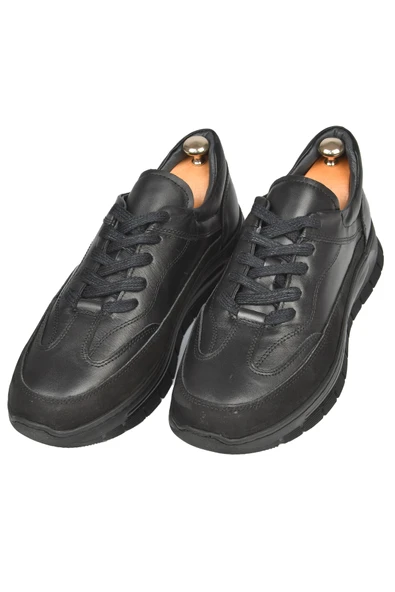 DeepSEA Bağcıklı Yüksek Taban Ortopedik Orijinal Deri Spor Ayakkabı Sneaker 2501007 ürün görseli 1