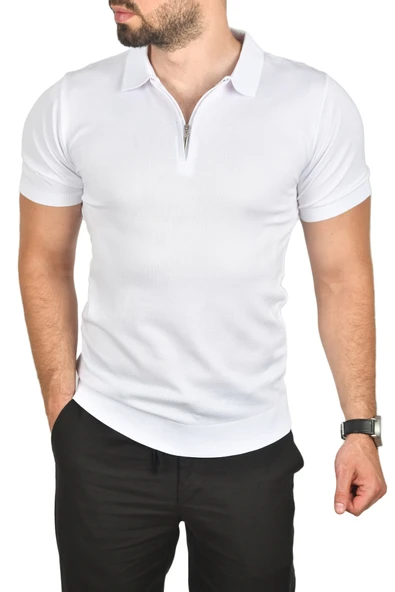 DeepSEA Slim Fit Nefes Alan Pamuklu Polo Yaka Tişört Dar Kesim Likralı Triko Tişört 2505001 ürün görseli 1