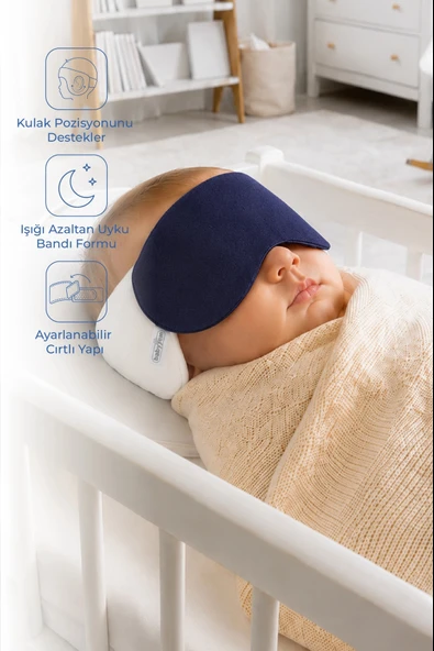 Babyjem Kepçe Kulak Önleyici ve Uyku Bandı Lacivert ürün görseli 1