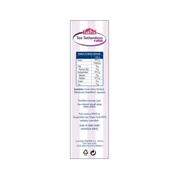 TOZ TATLANDIRICI PLUS 225 GR - Resim 3