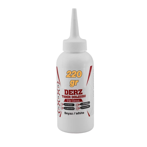 Beyaz Renk (220 Gr) Hazır Derz Dolgu Fayans Seramik Mermer Yer Zemin için Tamir Yenileme Dolgusu ürün görseli 1