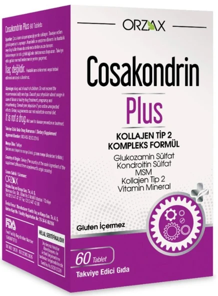 Orzax Cosakondrin Plus 60 Tablet X 2 Adet ürün görseli 1