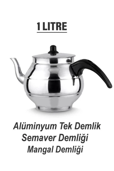 sobapark Alüminyum Demlik Çaydanlık ve Semaver Demliği Mangal ve Kamp Demliği 1,1 Litre ürün görseli 1