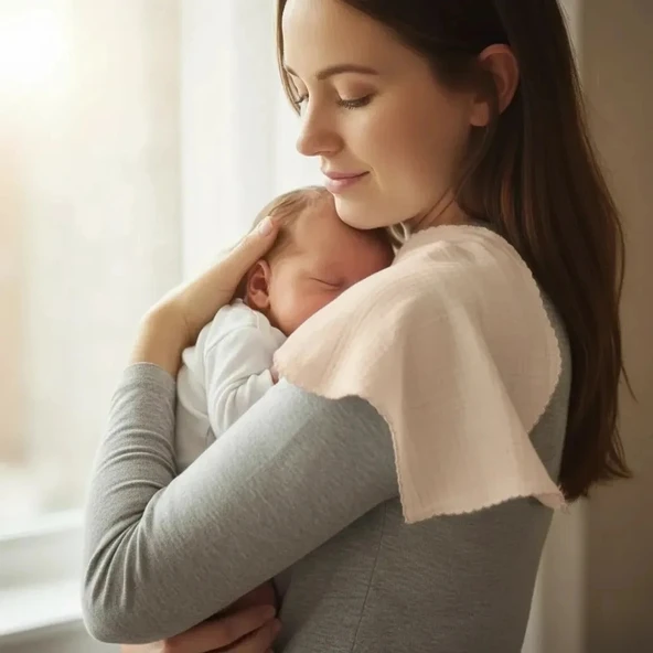Babyjem Bürümcük Anne Omuz Örtüsü Somon ürün görseli 1