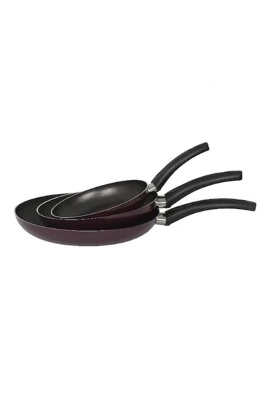 Mehtap 3 Lü Teflon Tava Seti 18-22-26 Cm Mor Renk ürün görseli 1
