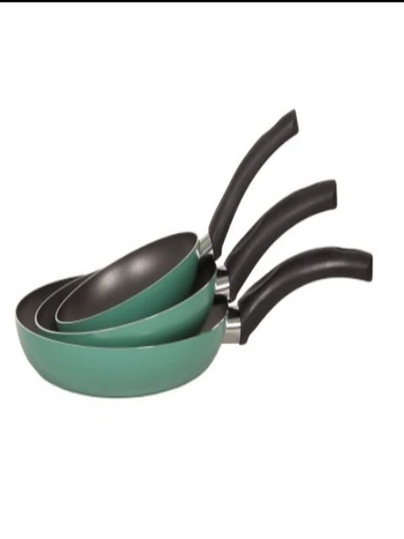 Mehtap 3 Lü Teflon Tava Seti 18-22-26 Cm Kırmızı ürün görseli 1