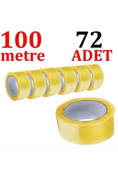 sobapark Kopmayan 72 Adet Koli Bandı 45mm X 100 Mt-güçlü Henkel Yapıştırıcılı Akrilik Koli Bandı Güçlü Bant ürün görseli 1