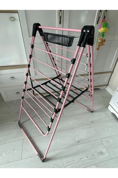 sobapark Pembe Renkli Kanatlı Kurutmalık Elbise Çamaşır Kurutmalığı Kalın Borulu Çamaşır Teli ürün görseli 1
