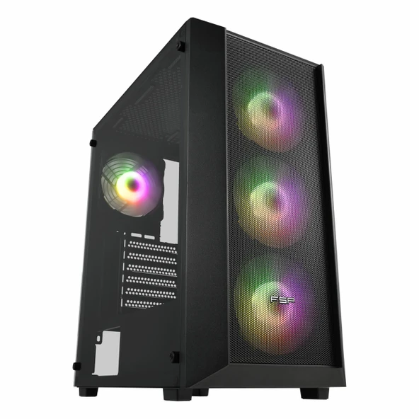 FSP CMT318 750W 80+ Bronz USB 3.2 ARGB eATX Full Tower Siyah Kasa ürün görseli 1