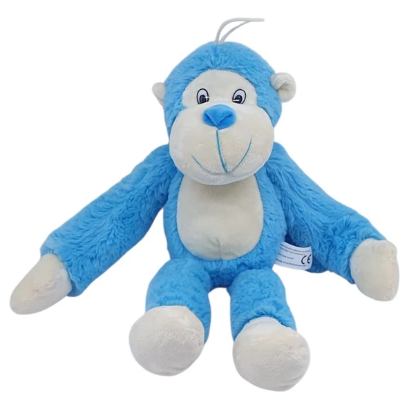 Peluş Maymun 40 cm - Yumuşak Peluş - G5501 - Mavi ürün görseli 1