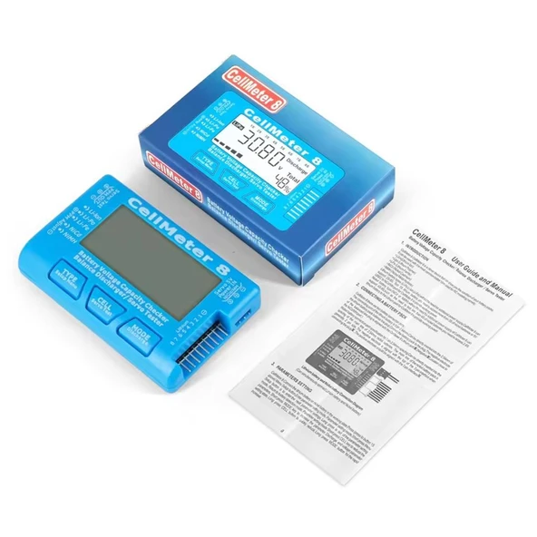 RC 1-8S LiPo Li-Ion LiFe NiMH Pil Kapasite ve Voltaj Test Cihazı – Pil Ölçer ürün görseli 1