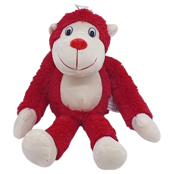 Peluş Maymun 40 cm - Yumuşak Peluş - G5501 - Kırmızı ürün görseli 1