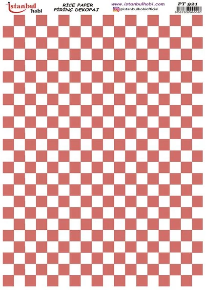 Pirinç Dekopaj Kağıdı 30x42cm PT-921 Damalı ürün görseli 1