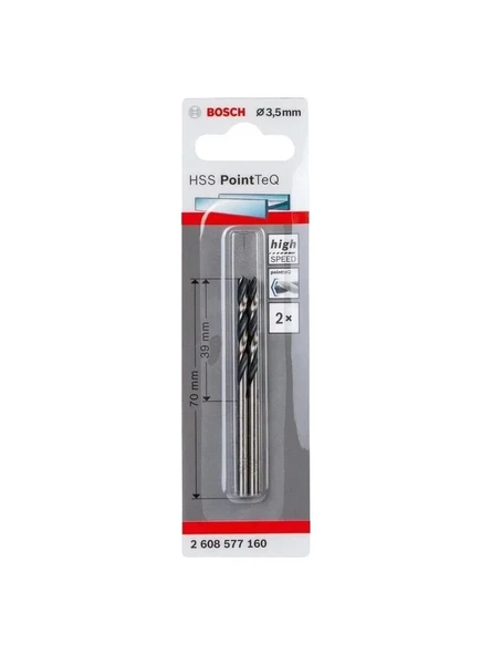 Bosch Hss Pointteq Metal Matkap Ucu 3,5 mm 2'Lİ ürün görseli 1