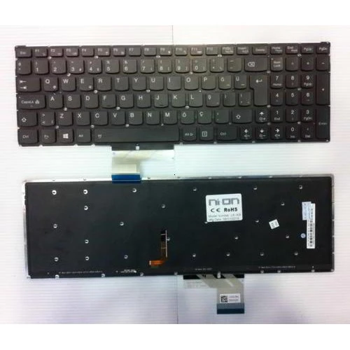 Nion Lenovo 20378 uyumlu Notebook Klavye (Siyah TR Işıklı) ürün görseli 1