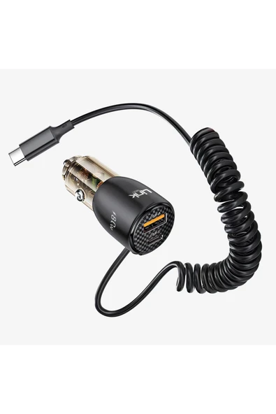 C509 80W Çift PD & QC Type-c Kablolu Turbo Ve Süper Hızlı Araç Şarj Cihazı ürün görseli 1