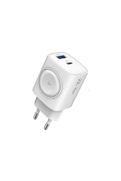 C320 22W PD + USB + Akıllı Saat Şarj Adaptörü ürün görseli 1