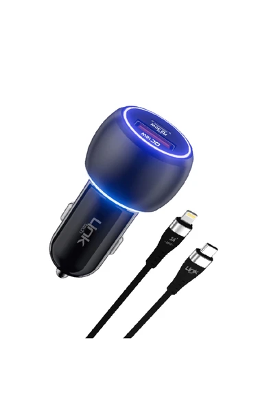 C685 Premium 48w 2x Usb Type-c/lightning Kablo Araç Şarj Aleti Set ürün görseli 1