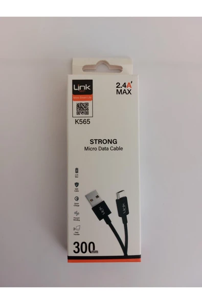 K565 Strong Micro Usb 30cm Şarj/senkronizasyon Kablosu ürün görseli 1