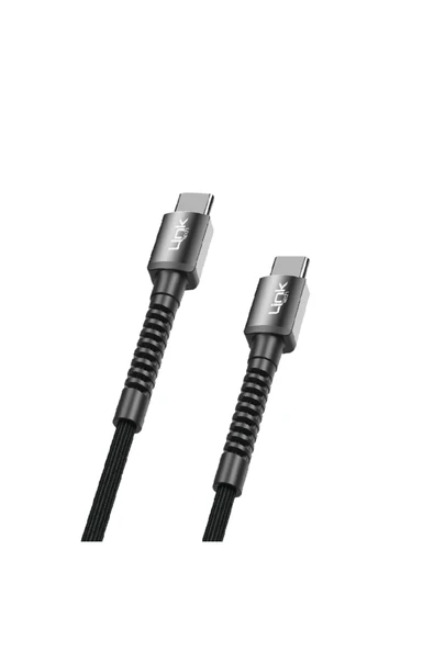 K597 Type-C to Type-C 60W 3mt Örgü Metal Başlı Şarj Kablosu ürün görseli 1