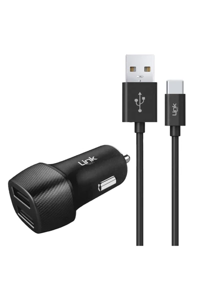 C493 Araç Şarj Aleti Ve Type-c Usb Kablo Set 2.4a 2x Usb ürün görseli 1