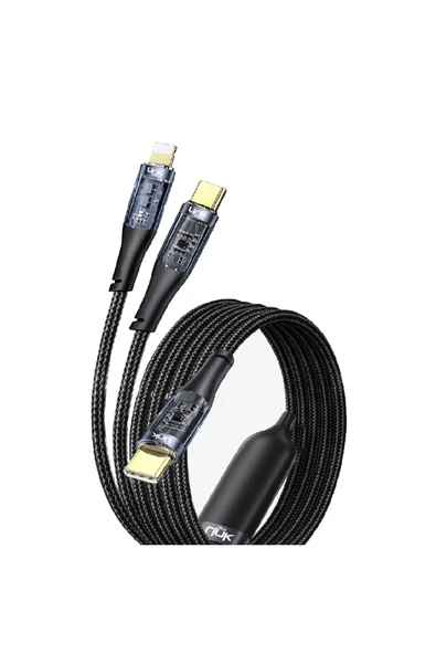 K674 Multi 2in1 Type-c Lightning Pd 60w Hızlı Şarj Kablosu ürün görseli 1