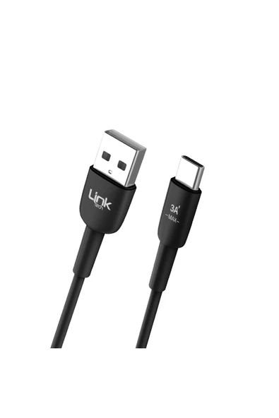 K601 Safe USB - iPh Lightning 3A Data ve Şarj Kablosu 1mt Siyah ürün görseli 1