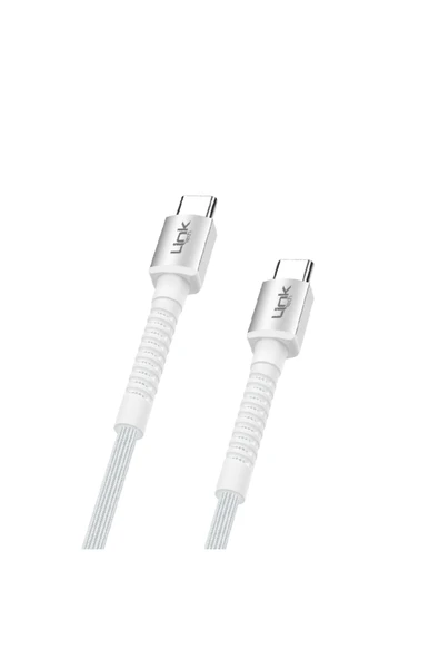 K597 Type-C to Type-C 60W 3mt Örgü Metal Başlı Şarj Kablosu ürün görseli 1