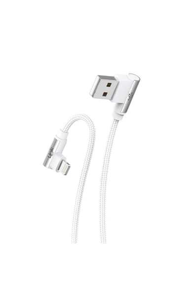 K593 Safe Iph Lightning 90 Derece Data/şarj Kablosu 3a 1.5mt ürün görseli 1