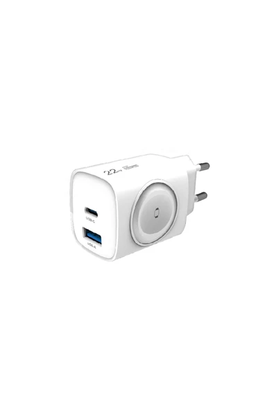 C320 22W PD + USB + Akıllı Saat Şarj Adaptörü - Resim 3