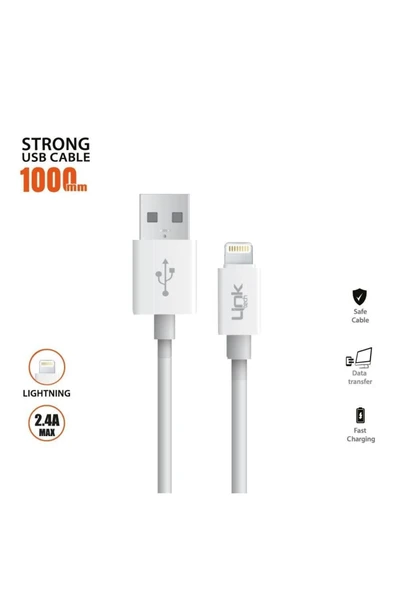 K449 Strong Eco Friendly Lightning 2.4a Şarj Kablosu Uyumlu ürün görseli 1