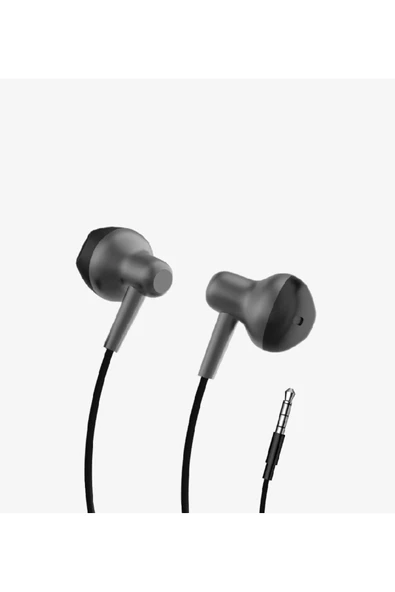 H677 Siyah Mikrofonlu Süper Bass Kablolu Kulaklık Metal Kablolu Kulaklık ürün görseli 1