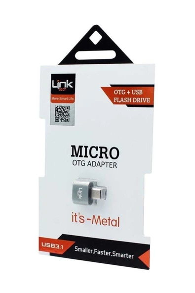 O185 Usb To Micro Usb Çevirici Otg Flash Drive Metal Adaptör ürün görseli 1