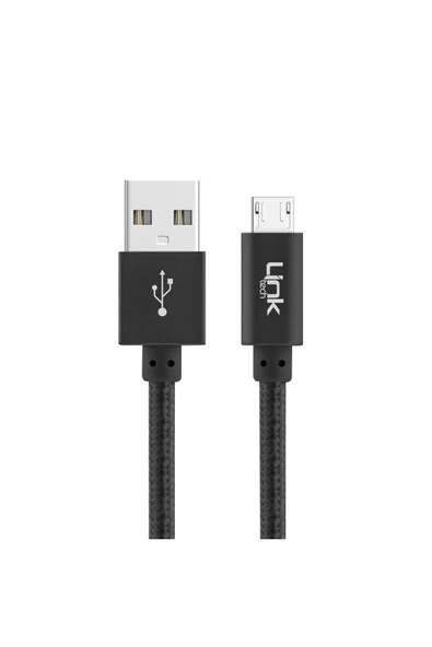 K542 Micro Usb Örgü Metal 30cm Kısa Şarj Kablosu ürün görseli 1