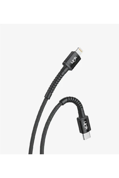 K599 Type-c To Lightning Örgü Metal Başlı Şarj Ve Data Kablosu 3a 1mt ürün görseli 1