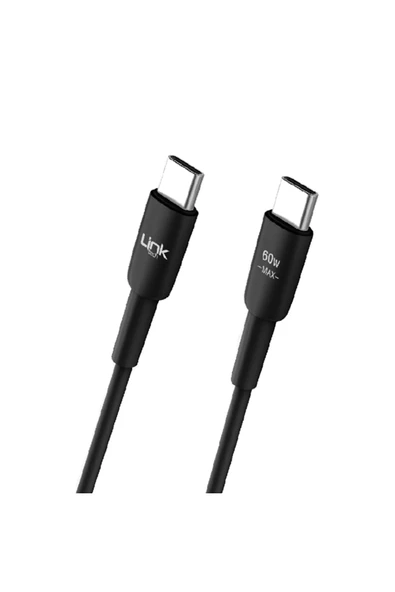 Liktech K604 Safe Type-c - Type-c 60w Hızlı Şarj Kablosu 1mt Siyah ürün görseli 1