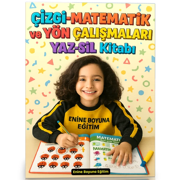Çizgi-Matematik ve Yön Çalışmaları YAZ-SİL Kitap Seti (3 Kitap) ürün görseli 1