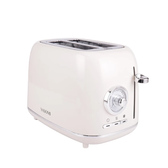 Yasomi YK-688T Retro Bej İki Dilim Ekmek Kızartma Makinesi ürün görseli 1