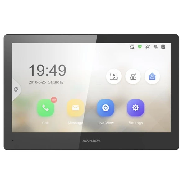 HIKVISION Hikvision DS-KH8520-WTE1 10.1" Dokunmatik Iç Ünite Wifi Video Intercom ürün görseli 1