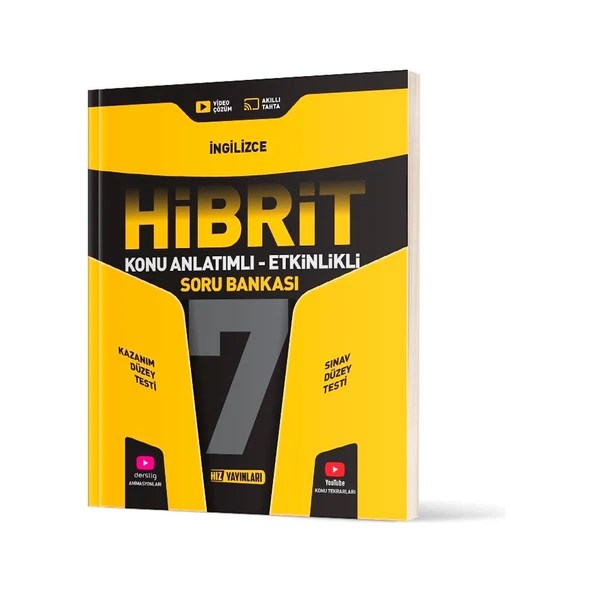 Hız/7.Sınıf Hibrit İngilizce Soru Bankası ürün görseli 1